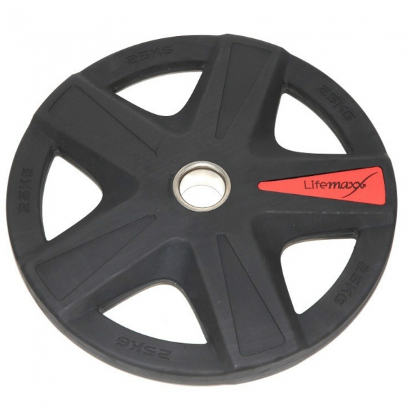 Lifemaxx Rubberen Halterschijf 5 grip 25 kg LMX 92 LMX 92